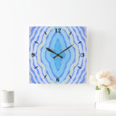 Korenbloem Gratis Kleuren Shabby Chique Ontwerp Vierkante Klok (Huis)