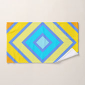 Korenbloem Harmonieuze Kleuren Hoekige Lijnkunst Bad Handdoek (Handdoek)