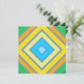 Korenbloem Harmonieuze Kleuren Hoekige Lijnkunst Kaart (Staand voorkant)