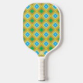 Korenbloem Harmonieuze Kleuren Hoekige Lijnkunst Pickleball Paddle (Voorkant)