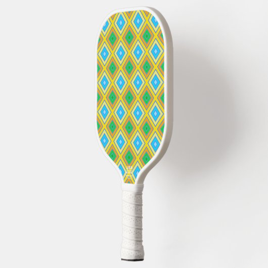 Korenbloem Harmonieuze Kleuren Hoekige Lijnkunst Pickleball Paddle (Links)