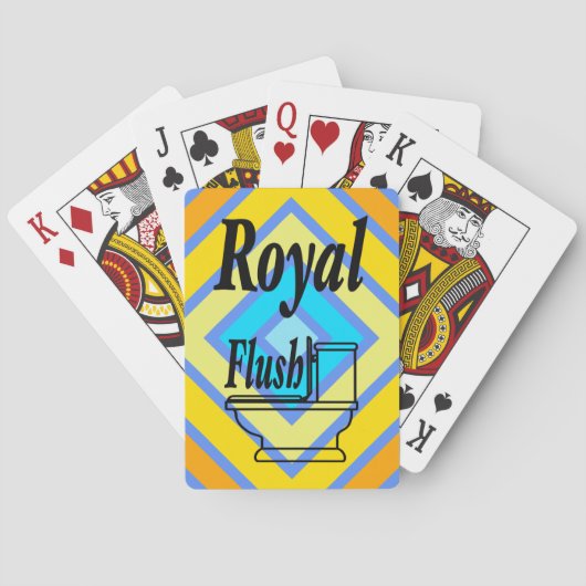 Korenbloem Harmonieuze Kleuren Hoekige Lijnkunst Pokerkaarten (Achterkant)