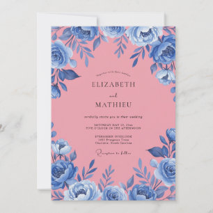 Korenbloem Mauve Loof Eucalyptus Bruiloft Kaart