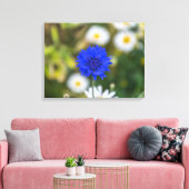 Korenbloem op dicht canvas print (Insitu (Woonkamer))