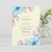 Korenbloem Sering Blad Bruiloft Kaart (Staand voorkant)
