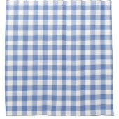 Korenbloemblauw Gingham Geruit Patroon Douchegordijn (Voorkant)