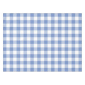 Korenbloemblauw Gingham Geruit Patroon Tafelkleed (Voorkant (Horizontaal))