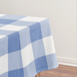 Korenbloemblauw Gingham Geruit Patroon Tafelkleed