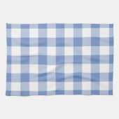 Korenbloemblauw Gingham Geruit Patroon Theedoek (Horizontaal)