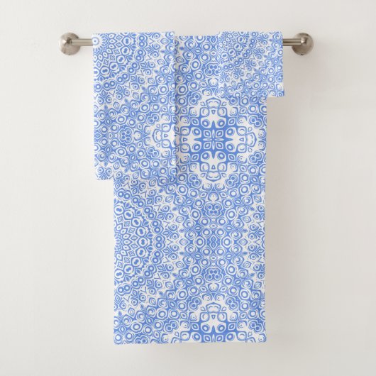Korenbloemblauw Mandala Patroon Bad Handdoek (Insitu)
