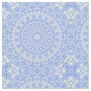 Korenbloemblauw Mandala Patroon Stof
