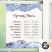 Korenbloemblauwe agaat openingstijden raamsticker (Huis)