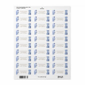 Korenbloemblauwe agaat retouradreslabel etiket (Full Sheet)