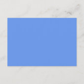 Korenbloemblauwe groene script bruiloftsreceptie informatiekaartje (Achterkant)
