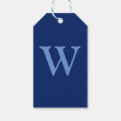Korenbloemblauwe Initiële Letter | Saffierblauw Cadeaulabel (Achterkant)
