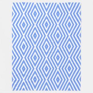 Korenbloemblauwe stemmingen diamant chevrons fleece deken