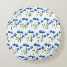 Korenbloemen blauw waterverf Patroon