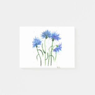 Korenbloemen blauwe bloemen aquarel post-it® notes