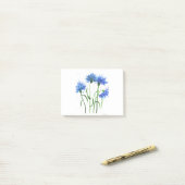 Korenbloemen blauwe bloemen aquarel post-it® notes (Op bureau)