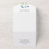 Korenbloemen Blauwe Bloemen Rustieke Wildflower We All In One Uitnodiging (Buitenkant)