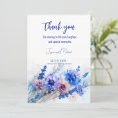 💍 Korenbloemen en Lavendel Bliss Bedankkaart (Staand voorkant)