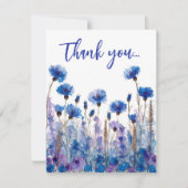 💍 Korenbloemen en Lavendel Bliss Bedankkaart (Voorkant)