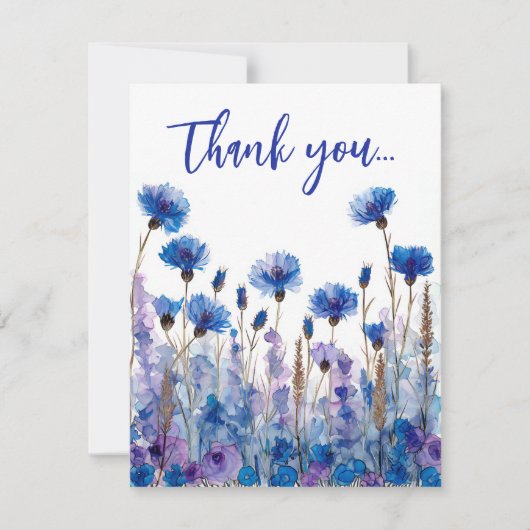 💍 Korenbloemen en Lavendel Bliss Bedankkaart (Voorkant)
