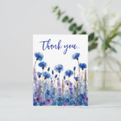 💍 Korenbloemen en Lavendel Bliss Bedankkaart (Staand voorkant)