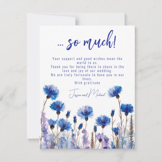 💍 Korenbloemen en Lavendel Bliss Bedankkaart (Achterkant)