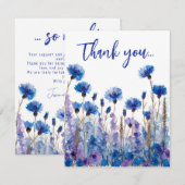 💍 Korenbloemen en Lavendel Bliss Bedankkaart (Voorkant / Achterkant)