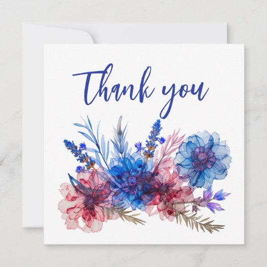 💍 Korenbloemen en Lavendel Bliss Bedankkaart (Voorkant)