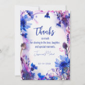 💍Korenbloemen en Lavendel Bliss Bedankkaart (Voorkant)