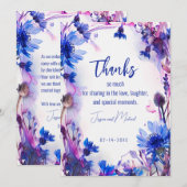 💍Korenbloemen en Lavendel Bliss Bedankkaart (Voorkant / Achterkant)