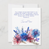 💍 Korenbloemen en Lavendel Bliss Bedankkaart (Achterkant)