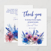 💍 Korenbloemen en Lavendel Bliss Bedankkaart (Voorkant / Achterkant)