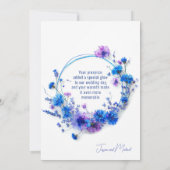 💍 Korenbloemen en Lavendel Bliss Bedankkaart (Achterkant)