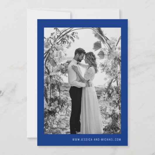 💍 Korenbloemen en Lavendel Bliss bruiloft Kaart (Achterkant)