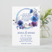 💍 Korenbloemen en Lavendel Bliss Kaart (Staand voorkant)