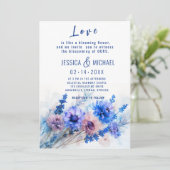 💍 Korenbloemen en Lavendel Bliss Kaart (Staand voorkant)