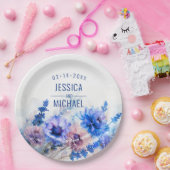 💍 Korenbloemen en Lavendel Bliss Papieren Bordje (Feest)