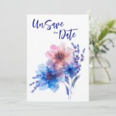 💍 Korenbloemen en Lavendel Bliss Save The Date (Staand voorkant)