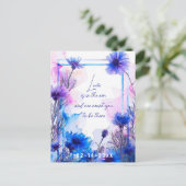 💍 Korenbloemen en Lavendel Elegantie Briefkaart (Staand voorkant)