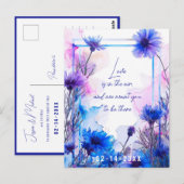 💍 Korenbloemen en Lavendel Elegantie Briefkaart (Voorkant / Achterkant)