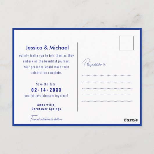 💍 Korenbloemen en Lavendel Elegantie Briefkaart (Achterkant)