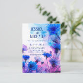 💍 Korenbloemen en Lavendel Elegantie Kaart (Staand voorkant)