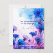 💍 Korenbloemen en Lavendel Elegantie Kaart (Achterkant)