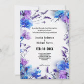 💍 Korenbloemen en Lavendel Elegantie Kaart (Voorkant)