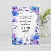 💍 Korenbloemen en Lavendel Elegantie Kaart (Staand voorkant)