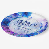 💍 Korenbloemen en Lavendel Elegantie Papieren Bordje (Gekanteld)