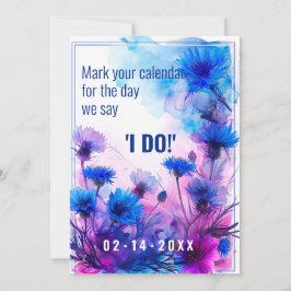 💍 Korenbloemen en Lavendel Elegantie Save The Date